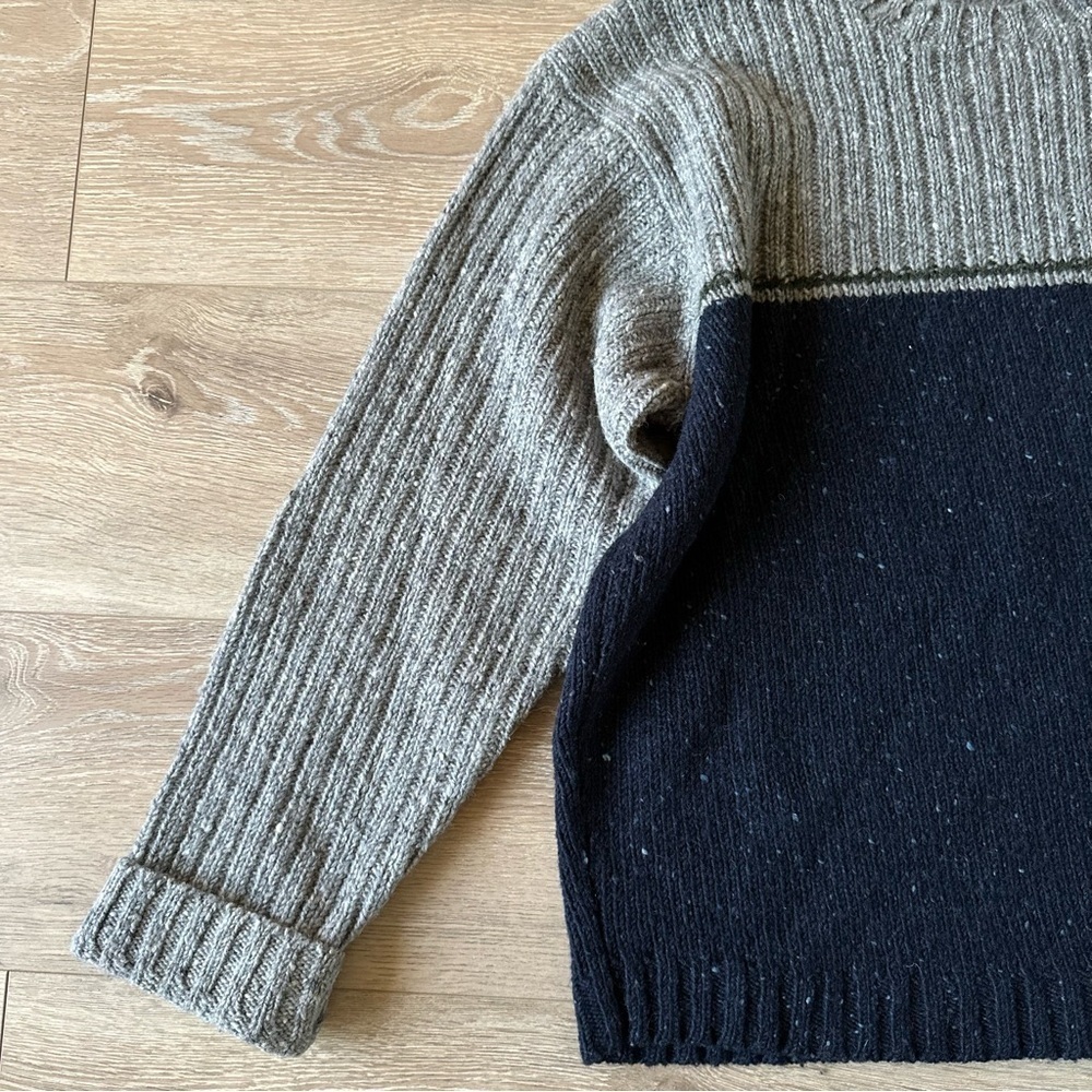 Vintage 100% Wool Sweater Knit Ribbed XL - Picture 4 of 7